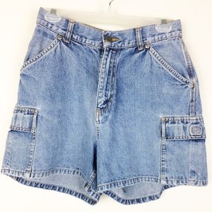 Vintage Light Wash High Waist  Mom Jean Shorts